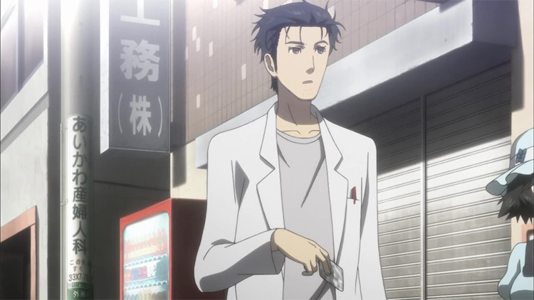 Rintarou Okabe Steins;Gat anime screenshot