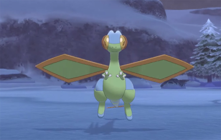 Shiny Flygon from Pokémon SWSH camp