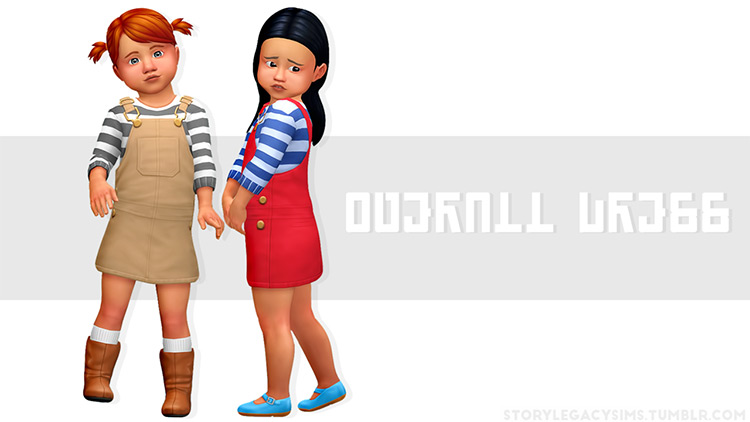 Toddler Overalls Dress / Sims 4 CC