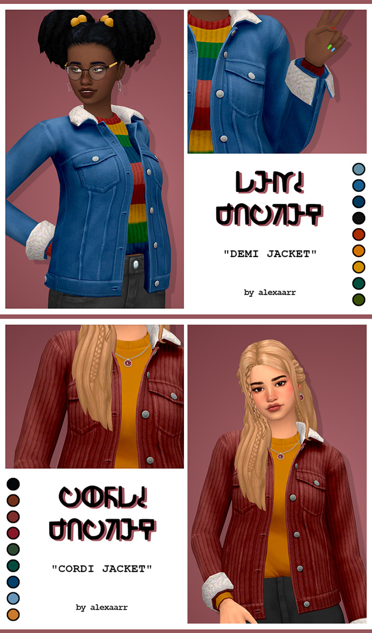 Alexaar’s Jackets for The Sims 4