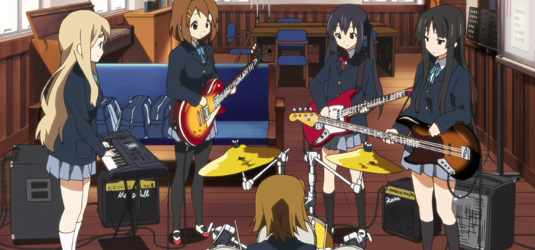 K-on girls in band anime screenshot