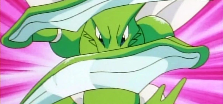Scyther defensive pose from the anime