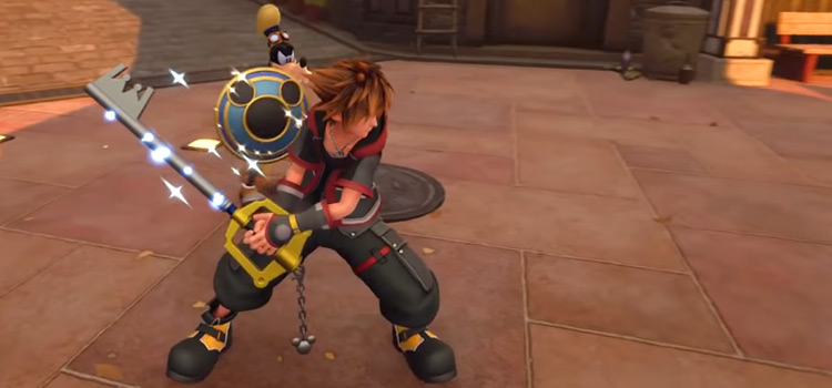 Sora weilding a keyblade