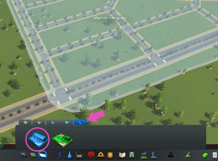 Select Self-Sufficient Buildings from the Residential Specializations tab / Cities: Skylines