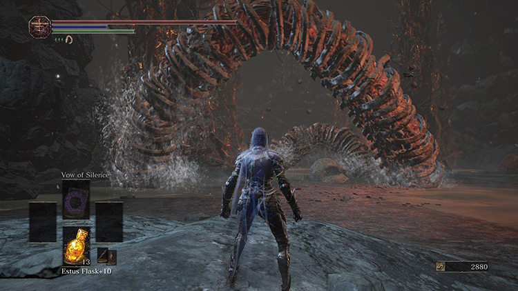 Standing close to the fog gate to bait the Sandworm / DS3