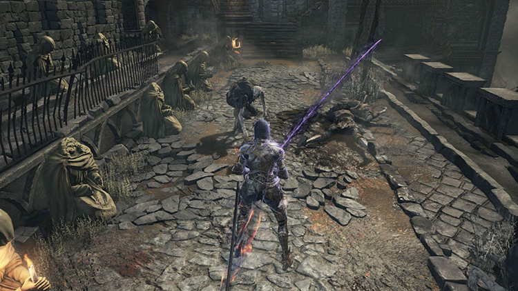 Using a Dark Blade that’s been buffed by the Dark Clutch Ring / DS3