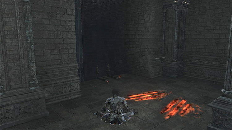The back corner of the room, after striking the illusory wall / DS3