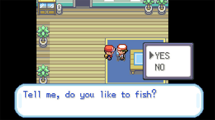 Getting the Good Rod from the Fisherman in Fuchsia City / Pokémon FRLG