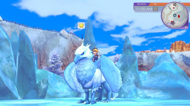 The SEED Ranger riding a Tamed Ice Griffin / RF5