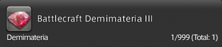 Battlecraft Demimateria III / FFXIV