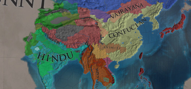Map of East Asia in EU4