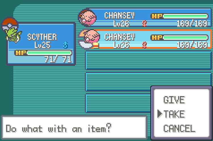 Taking the Lucky Egg from Chansey (Sorry Chansey) / Pokémon FireRed & LeafGreen
