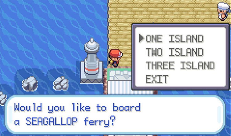 Boarding the Seagallop Ferry in Vermilion City / Pokémon FRLG