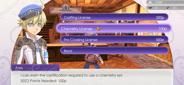 St Eliza Directive for Chemistry License (Rune Factory 5)