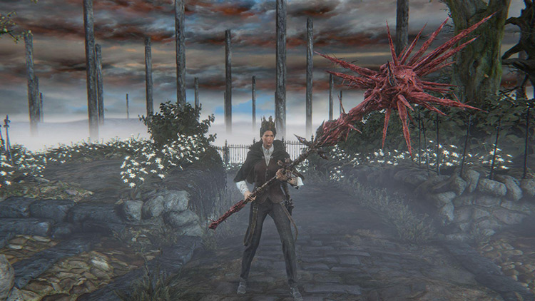 The Bloodletter in its alternate form. This form slowly damages the player over time. / Bloodborne