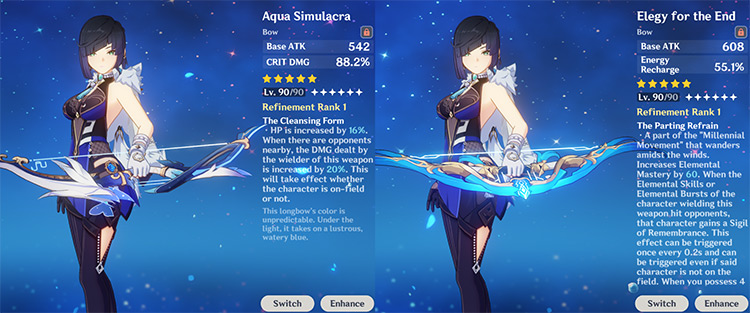 Yelan with Aqua Simulacra and Elegy for the End / Genshin Impact
