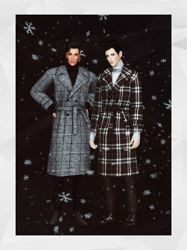 Winter Trench Coat / Sims 4 CC