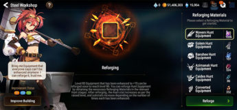 Reforge Screen in Epic Seven