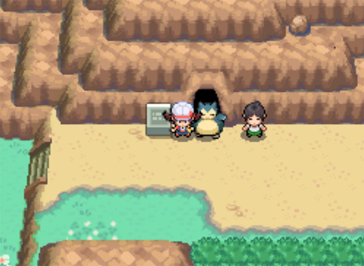 The correct entrance to Mt. Mortar on Route 42 / Pokemon HGSS