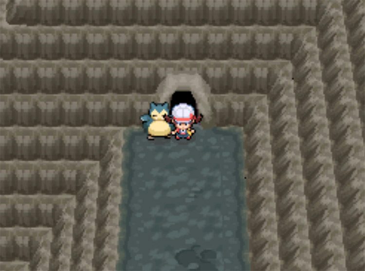 The cave entrance that goes deeper into Mt. Mortar / Pokemon HGSS
