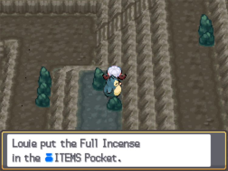 The location of the Full Incense in Mt. Mortar / Pokemon HGSS