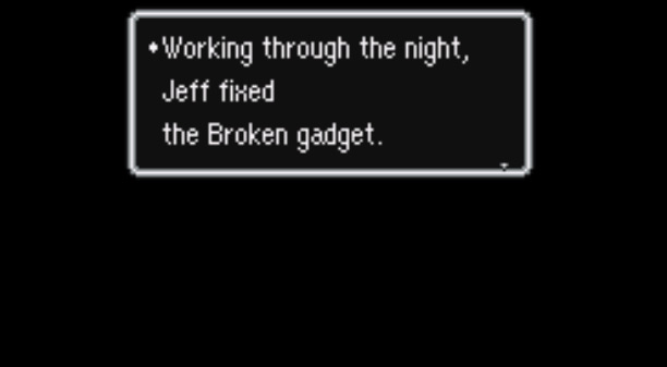 Rest at a Hotel or in a bed to have Jeff fix broken items / Earthbound