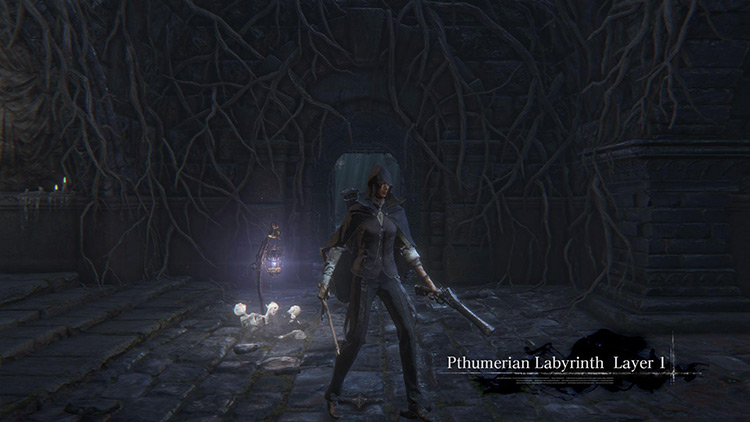 The entrance to the farming Dungeon / Bloodborne