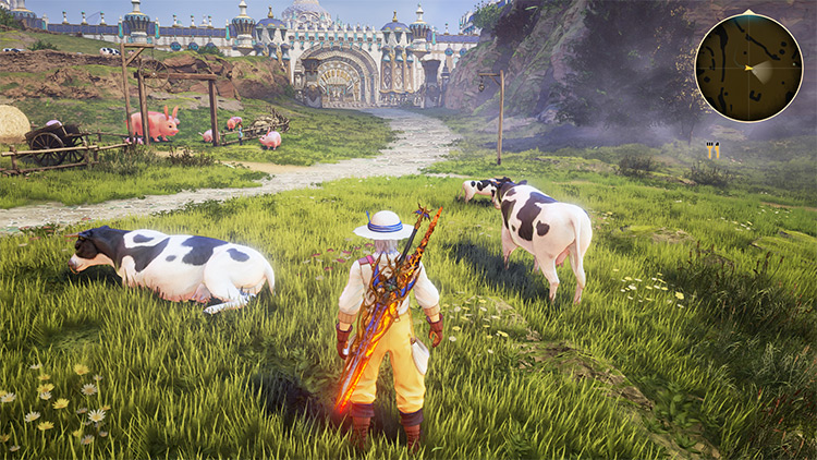Alphen ft. some cows on Trasilda Highway. / Tales of Arise