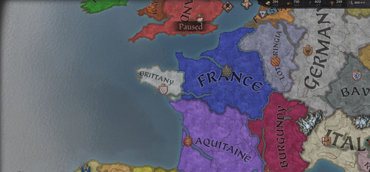 フランス周辺のデジュレ王国（CK3）