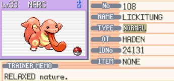 Lickitung Pokedex Summary in FireRed