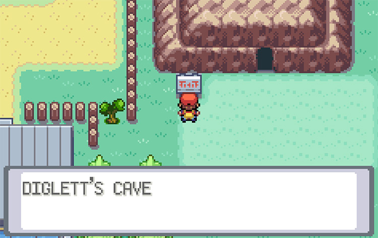 Standing outside of Diglett’s Cave, south of Pewter City / Pokemon FRLG