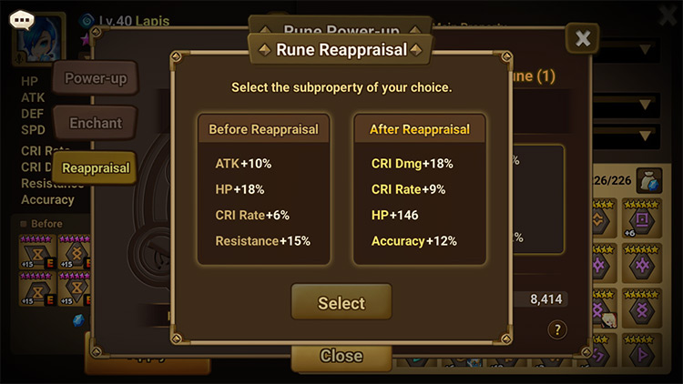 Decide which set is best for the type of rune it is / Summoners War