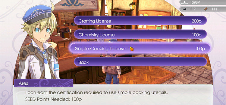 St. Eliza Directives Menu with Simple Cooking License