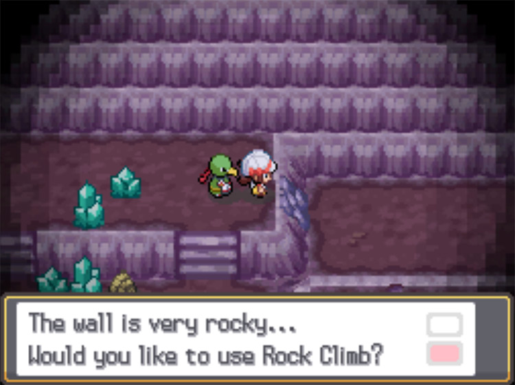 The next Rock Climb spot in Cerulean Cave / Pokemon HGSS