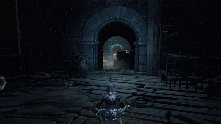 The archway at the bottom of the tower / Dark Souls 3