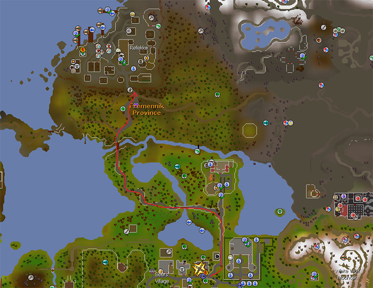 The road from Seers' Village to Rellekka / OSRS