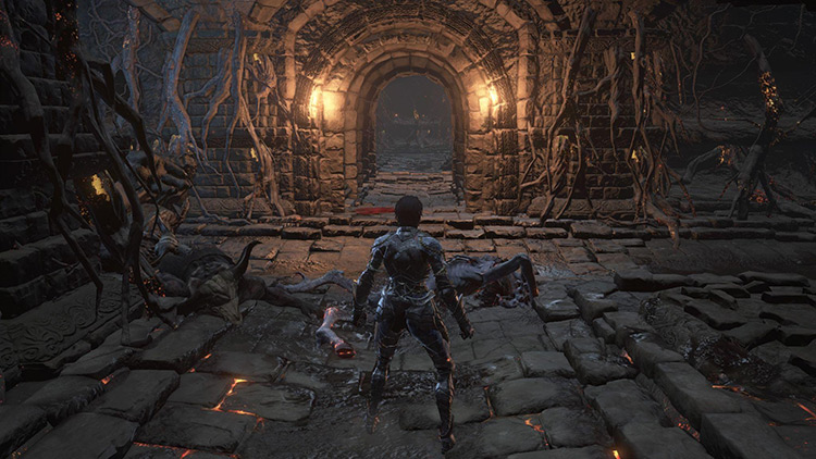 The archway that leads out of the large room / DS3