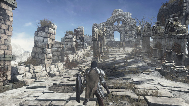 The path that juts out from the mountain / Dark Souls 3