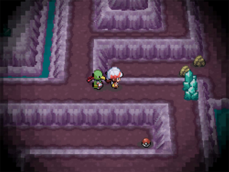 The correct turn to take at the intersection deep within Cerulean Cave / Pokemon HGSS