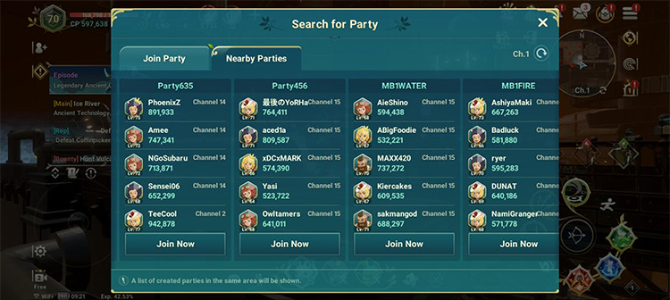 Search For Party (Nearby) / Ni No Kuni: Cross Worlds