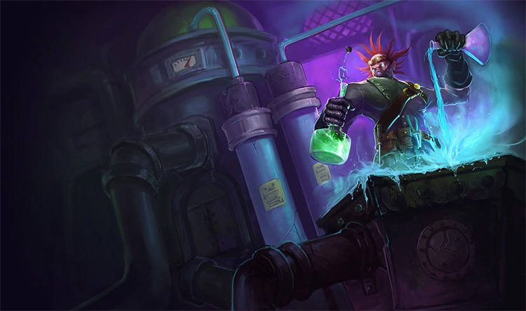 Mad Scientist Singed Skin Splash Image from League of Legends