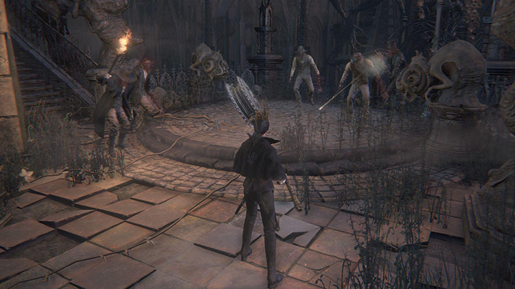 Taking on a crowd with a Strength weapon / Bloodborne