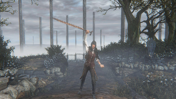 The Threaded Cane, the first Skill weapon in the game / Bloodborne