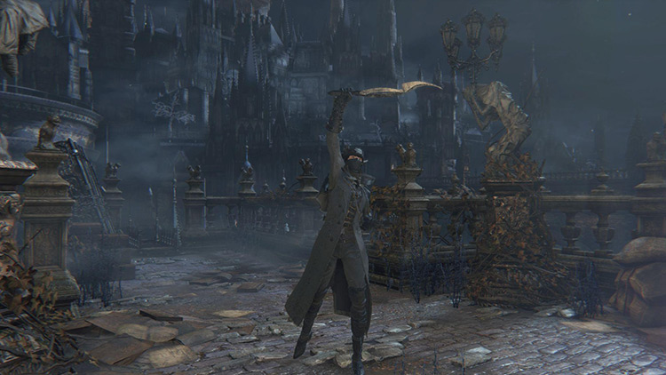 The Blade of Mercy in its curved sword form / Bloodborne