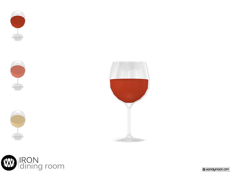 Iron Glass of Wine by wondymoon / TS4 CC