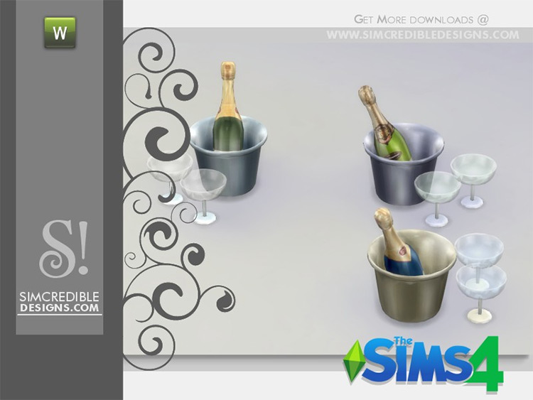 Arden Champagne *Décor* by SIMcredible! / Sims 4 CC