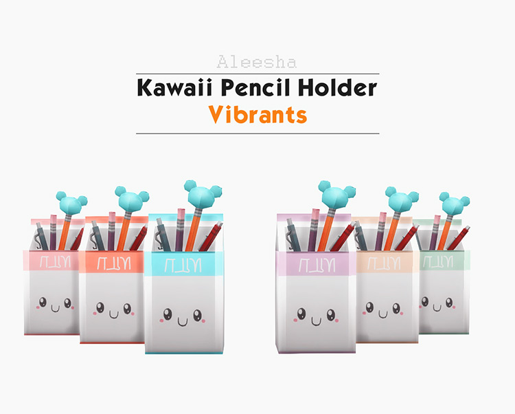 Kawaii Pencil Holder by Aleesha / Sims 4 CC