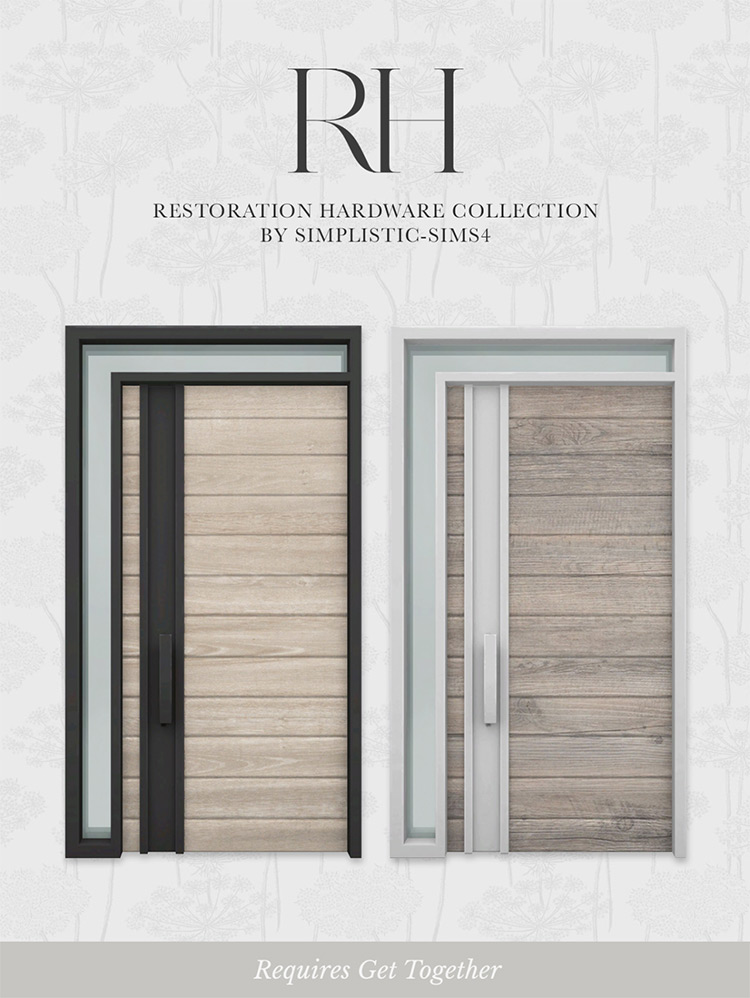 Restoration Hardware Door (Get Together Required) / Sims 4 CC