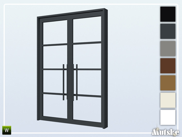 New York Glass Door / Sims 4 CC