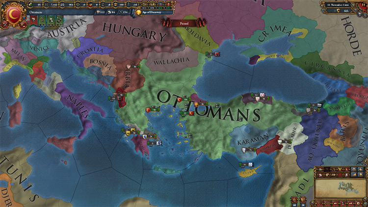 Ottomans's start position / EU4